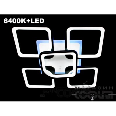 Светодиодная люстра 8060/4+1BK + LED Диммер 155W 2700-6400K