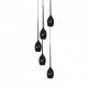 Подвесной светильник AZzardo IZZA 5 BLACK AZ0312