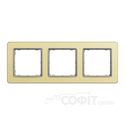 Рамка 3-постовая, матовое золото, Sedna Elements SDD371803, Schneider Electric