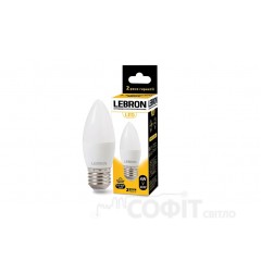 Лампа светодиодная LED Lebron L-C37 4W E27 4100K 220V 320Lm 11-13-42