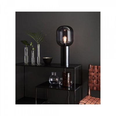 Настільна лампа MarkSlojd Sweden BROOKLYN Table 1L 56cm Black/Smoke 107479