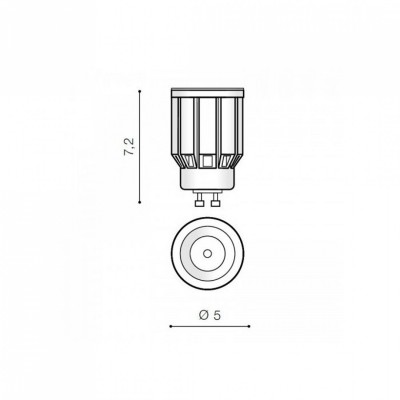 Лампочка AZzardo ELEGANT LED GU10 7W 3000K BLACK AZ2231