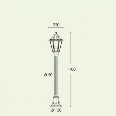 Фонарный столб Ideal Lux ANNA PT1 BIANCO 120454