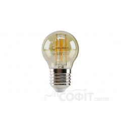 Лампа светодиодная G45 Velmax Filament 4W E27 2200К 220V 21-41-45