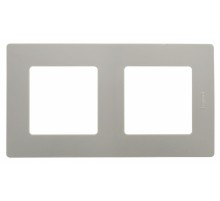 Рамка 2 поста, светлая галька, Legrand Etika 672522