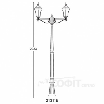 Светильник уличный столбик Dallas I QMT 21311E Lusterlicht