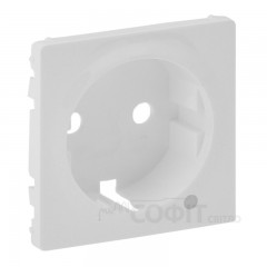 Лицьова панель розетки із заземленням 2К+З з індикатором, білий Legrand Valena LIFE 754850