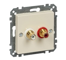 Механізм аудіо розетки, бежевий, Schneider Electric Merten System M, MTN4350-0344