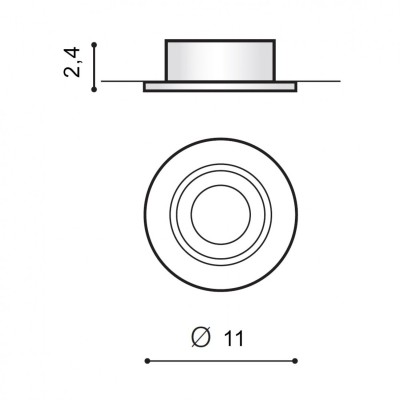 Точковий світильник AZzardo REMO 1 DOWNLIGHT ALU (без рефлектора) AZ1729
