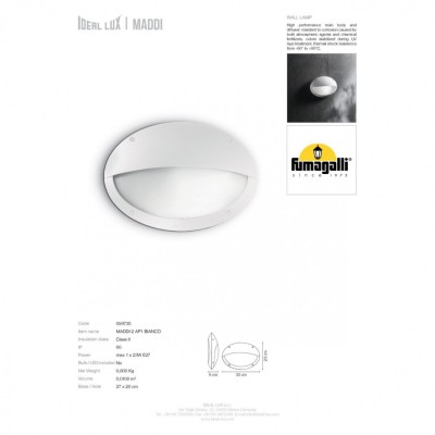 Бра Ideal Lux MADDI-2 AP1 NERO 096728 Бра Ideal Lux MADDI-2 AP1 NERO 096728