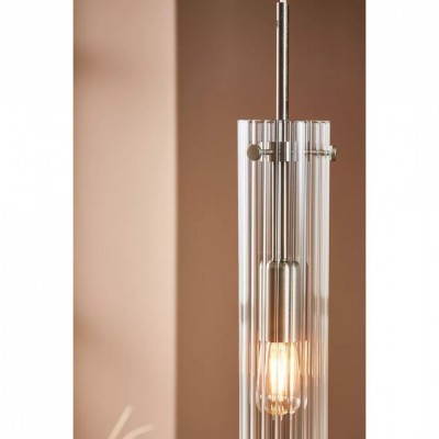 Подвесной светильник MarkSlojd Sweden TUBO Pendant 1L Steel/Clear 108112