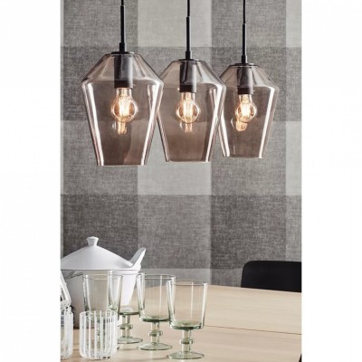 Подвесной светильник MarkSlojd Sweden RETRO Pendant 3L Black/Smoke 107132