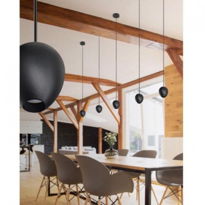 Підвісний світильник AZzardo OVUM 1 PENDANT DOWNLIGHT BLACK AZ3096