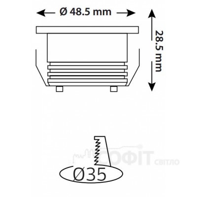 Світильник вбудований LED Horoz 016 036 0003 Bianca 3W 4200k білий