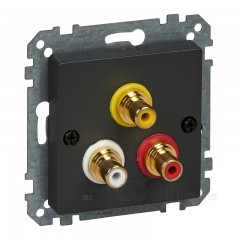 Механизм аудио/видео розетки, антрацит, Schneider Electric Merten System M, MTN4351-0414
