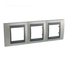 Рамка Unica MGU66.006.239 3М никель матовый/ графит Schneider Electric Top