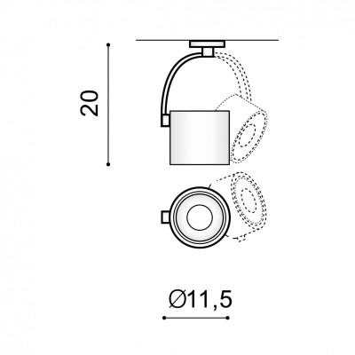 Точечный светильник AZzardo BROSS ARM WHITE AZ3498