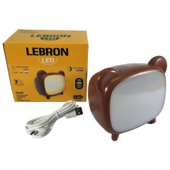 Ночник с аккумулятором 3W, 3000-6500K, Lebron L-TL-L-80 15-13-80