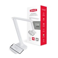 Настільна лампа MAXUS DL 13W 4100K WH Wireless charger, Біла, 1-MDL-13W-WHQi