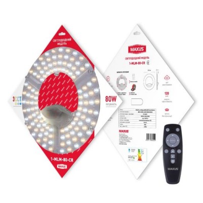 Светодиодный модуль с пультом MAXUS 1-MLM-80-CR Led Module 80W 3CCT Circle Remote, Ремнабор