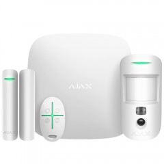 Стартовий комплект сигналізації Ajax  StarterKit Cam Plus з фотоверифікацією тривог та Wi-Fi, Білий