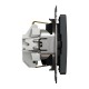 Розетка с заземлением и защитными шторками, чорний, Sedna Design & Elements SDD114022, Schneider Electric