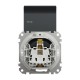 Розетка с заземлением, с защитными шторками и крышкой IP44, чорний, Sedna Design & Elements SDD214024, Schneider Electric