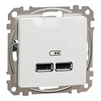 Розетка USB тип A+A 2.1A, білий, Sedna Design & Elements SDD111401, Schneider Electric