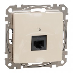 Розетка компьютерная RJ45 кат. 5e UTP, бежевий, Sedna Design & Elements SDD112451, Schneider Electric