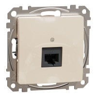 Розетка комп'ютерна RJ45 кат. 6 UTP, алюміній, Sedna Design & Elements SDD113461, Schneider Electric