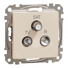 Розетка TV/SAT/R кінцева, бежевий, Sedna Design & Elements SDD112481, Schneider Electric