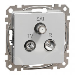 Розетка TV/SAT/R кінцева, алюміній, Sedna Design & Elements SDD113481, Schneider Electric