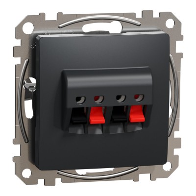 Аудиорозетка двойная, чорний, Sedna Design & Elements SDD114411, Schneider Electric