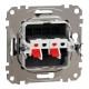 Аудиорозетка двойная, чорний, Sedna Design & Elements SDD114411, Schneider Electric