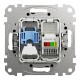 Розетка комп'ютерна RJ45 кат. 6 UTP + телефонна RJ11, венге, Sedna Design & Elements SDD181468, Schneider Electric