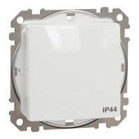 Вимикач одноклавішний вологозахищений IP44, білий, Sedna Design & Elements SDD211101, Schneider Electric