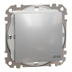 Выключатель одноклавишный влагозащищенный IP44, алюминий, Sedna Design & Elements SDD213101, Schneider Electric