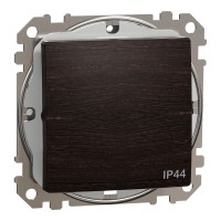 Выключатель одноклавишный влагозащищенный IP44, венге, Sedna Design & Elements SDD281101, Schneider Electric