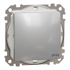 Выключатель одноклавишный проходной (переключатель) IP44, алюминий, Sedna Design & Elements SDD213106, Schneider Electric