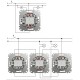 Выключатель двухклавишный проходной (переключатель), береза, Sedna Design & Elements SDD180108, Schneider Electric