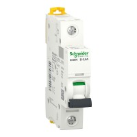 Автоматичний вимикач 0,5А, 1 полюс, крива B, 6кА Schneider Electric Acti9 iC60N A9F73170