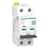 Автоматичний вимикач 10А, 2 полюси, крива B, 6кА Schneider Electric Acti9 iC60N A9F78210