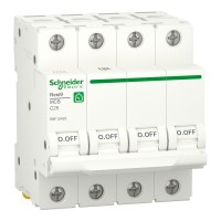 Автоматичний вимикач 25А, 4 полюси, крива C, 6кА Schneider Electric RESI9 R9F12425