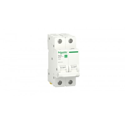 Автоматический выключатель 16А, 2 полюса, кривая C, 6кА Schneider Electric RESI9 R9F12216