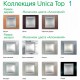 Рамка Unica MGU66.002.010 1М хром/ алюминий Schneider Electric Top