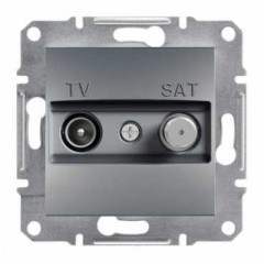 Розетка ТВ /Спутник оконечная (1Дб) сталь Asfora EPH3400162 TV-SAT Schneider Electric