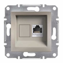 Розетка комп'ютерна. RJ45, кат.5е, UTP, бронза Asfora EPH4300169 Schneider Electric