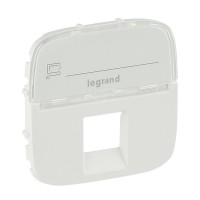 Лицевая панель для розеток RJ 45 и RJ 11 с держателем маркировки, белый Legrand Valena ALLURE 755475