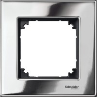 Рамка 1-пост, хром, Schneider Electric M-Elegance, MTN403139