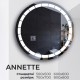 Дзеркало з LED підсвічуванням кругле Annette 500х500 мм StudioGlass